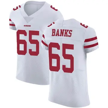 Men's Aaron Banks San Francisco 49ers Elite White Vapor Untouchable Jersey