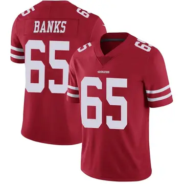 Men's Aaron Banks San Francisco 49ers Limited Red Team Color Vapor Untouchable Jersey