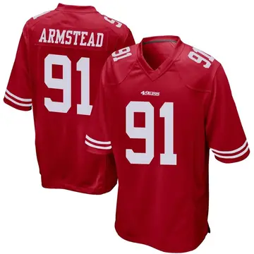 Men's Arik Armstead San Francisco 49ers Game Red Team Color Jersey