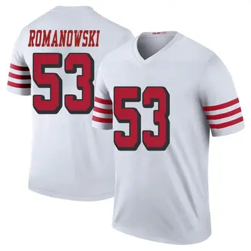 Men's Bill Romanowski San Francisco 49ers Legend White Color Rush Jersey