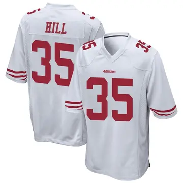 Men's Brian Hill San Francisco 49ers Game White Jersey