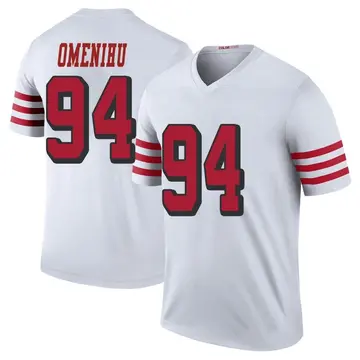 Men's Charles Omenihu San Francisco 49ers Legend White Color Rush Jersey