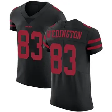 Men's Connor Wedington San Francisco 49ers Elite Black Alternate Vapor Untouchable Jersey