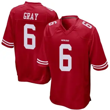 Men's Danny Gray San Francisco 49ers Game Red Team Color Jersey