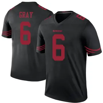 Men's Danny Gray San Francisco 49ers Legend Black Color Rush Jersey
