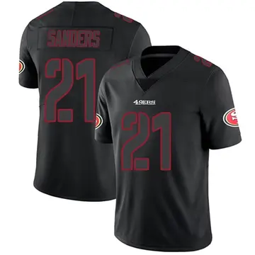 Men's Deion Sanders San Francisco 49ers Limited Black Impact Jersey