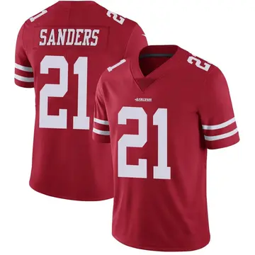 Men's Deion Sanders San Francisco 49ers Limited Red Team Color Vapor Untouchable Jersey