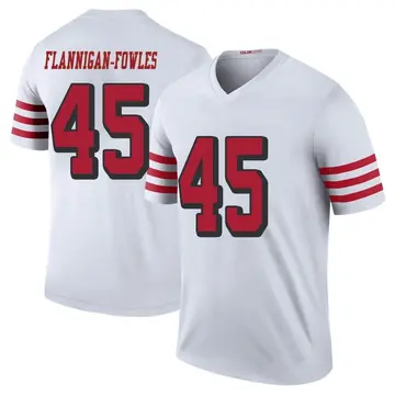 Men's Demetrius Flannigan-Fowles San Francisco 49ers Legend White Color Rush Jersey