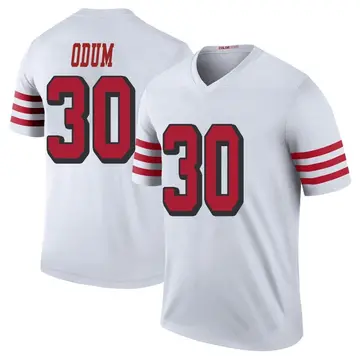Men's George Odum San Francisco 49ers Legend White Color Rush Jersey