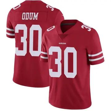 Men's George Odum San Francisco 49ers Limited Red Team Color Vapor Untouchable Jersey