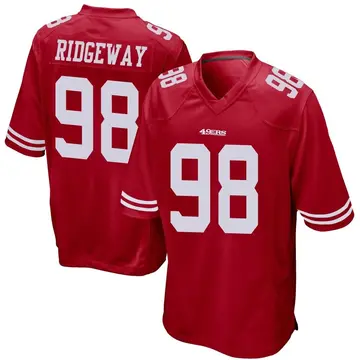 Men's Hassan Ridgeway San Francisco 49ers Game Red Team Color Jersey