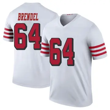 Men's Jake Brendel San Francisco 49ers Legend White Color Rush Jersey