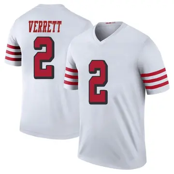 Men's Jason Verrett San Francisco 49ers Legend White Color Rush Jersey