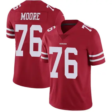 Men's Jaylon Moore San Francisco 49ers Limited Red Team Color Vapor Untouchable Jersey
