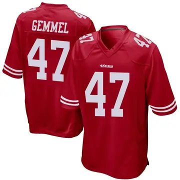 Men's Jeremiah Gemmel San Francisco 49ers Game Red Team Color Jersey