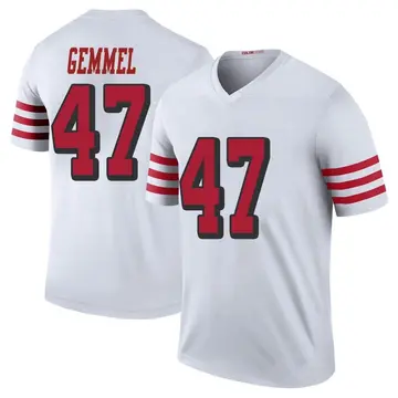 Men's Jeremiah Gemmel San Francisco 49ers Legend White Color Rush Jersey