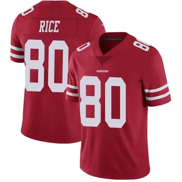 Men's Jerry Rice San Francisco 49ers Limited Red Team Color Vapor Untouchable Jersey