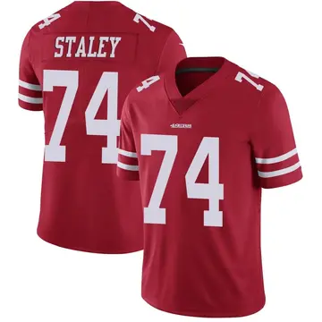 Men's Joe Staley San Francisco 49ers Limited Red Team Color Vapor Untouchable Jersey