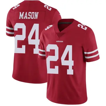 Men's Jordan Mason San Francisco 49ers Limited Red Team Color Vapor Untouchable Jersey
