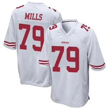 Men's Jordan Mills San Francisco 49ers Game White Jersey