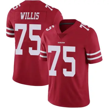 Men's Jordan Willis San Francisco 49ers Limited Red Team Color Vapor Untouchable Jersey
