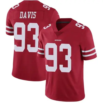 Men's Kalia Davis San Francisco 49ers Limited Red Team Color Vapor Untouchable Jersey
