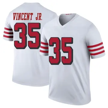 Men's Kary Vincent Jr. San Francisco 49ers Legend White Color Rush Jersey