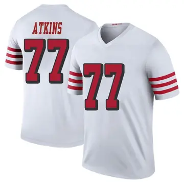 Men's Kevin Atkins San Francisco 49ers Legend White Color Rush Jersey