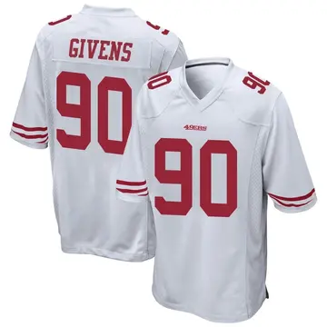 Men's Kevin Givens San Francisco 49ers Game White Jersey
