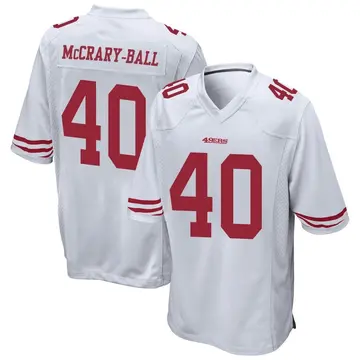 Men's Marcelino McCrary-Ball San Francisco 49ers Game White Jersey