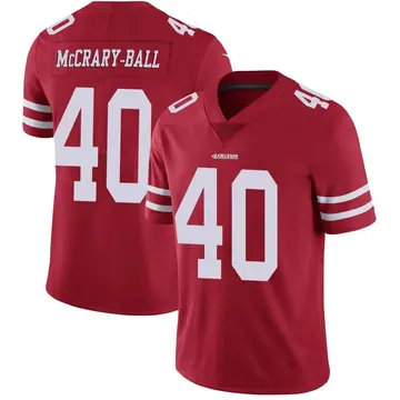 Men's Marcelino McCrary-Ball San Francisco 49ers Limited Red Team Color Vapor Untouchable Jersey