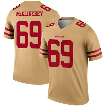 Men's Mike McGlinchey San Francisco 49ers Legend Gold Inverted Jersey