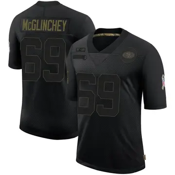 Men's Mike McGlinchey San Francisco 49ers Limited Black 2020 Salute To Service Jersey