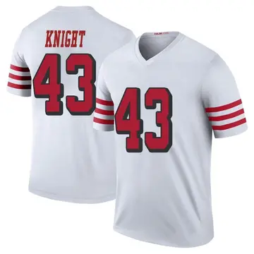 Men's Qwuantrezz Knight San Francisco 49ers Legend White Color Rush Jersey