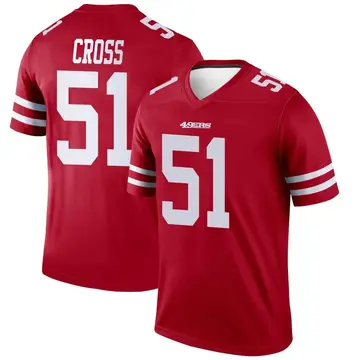 Men's Randy Cross San Francisco 49ers Legend Scarlet Jersey