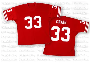 Men's Roger Craig San Francisco 49ers Authentic Red Team Color Throwback Jersey