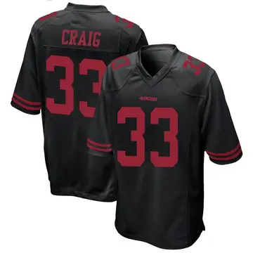 Men's Roger Craig San Francisco 49ers Game Black Alternate Jersey