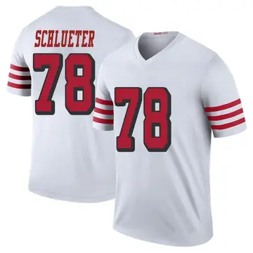 Men's Sam Schlueter San Francisco 49ers Legend White Color Rush Jersey