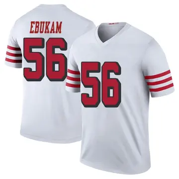 Men's Samson Ebukam San Francisco 49ers Legend White Color Rush Jersey