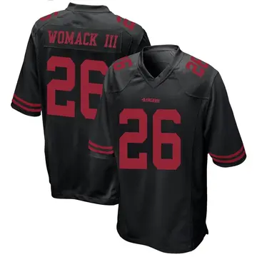 Men's Samuel Womack III San Francisco 49ers Game Black Alternate Jersey