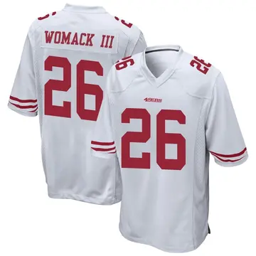 Men's Samuel Womack III San Francisco 49ers Game White Jersey