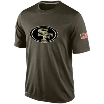 Men's San Francisco 49ers Olive Salute To Service KO Performance Dri-FIT T-Shirt