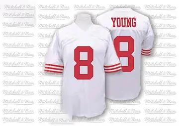 Men's Steve Young San Francisco 49ers Authentic White Throwback Jersey