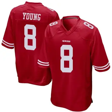 Men's Steve Young San Francisco 49ers Game Red Team Color Jersey