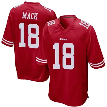 Men's Taysir Mack San Francisco 49ers Game Red Team Color Jersey