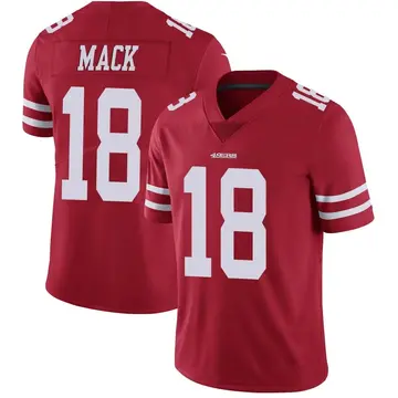 Men's Taysir Mack San Francisco 49ers Limited Red Team Color Vapor Untouchable Jersey