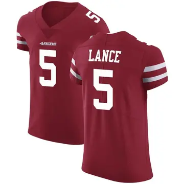 Men's Trey Lance San Francisco 49ers Elite Red Team Color Vapor Untouchable Jersey