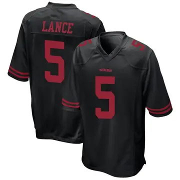 Men's Trey Lance San Francisco 49ers Game Black Alternate Jersey
