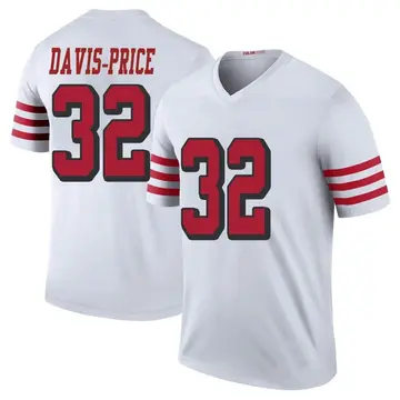 Men's Tyrion Davis-Price San Francisco 49ers Legend White Color Rush Jersey