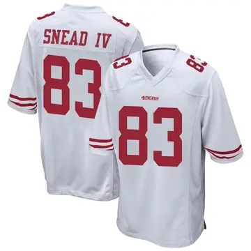 Men's Willie Snead IV San Francisco 49ers Game White Jersey